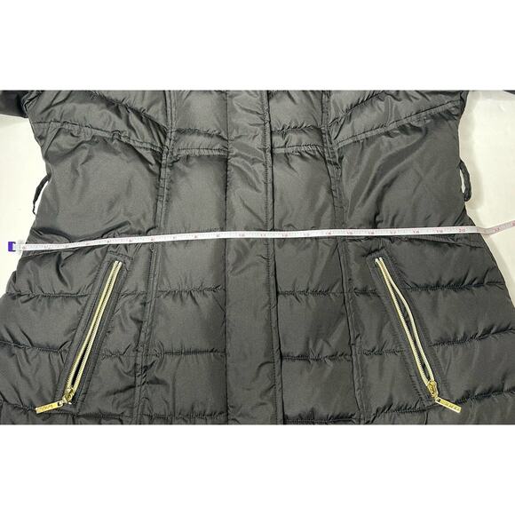 Kensie Outerwear Black Long Puffer Coat W/ Oversized Hood SZ XL *No Belt* - Picture 10 of 16